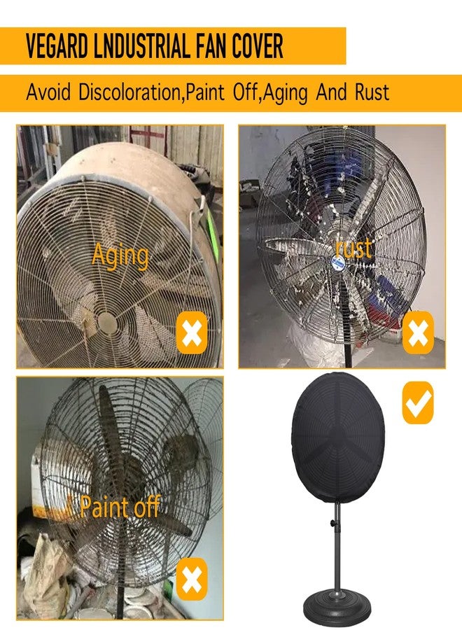 VEGARD Industrial Fan Cover - Heavy Duty Waterproof&Dustproof for 24" Wall Mount, Pedestal & Outdoor Fans - Image 3